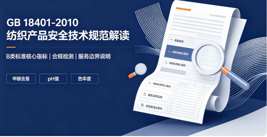 GB18401-2010 纺织 B 类安全标准合规咨询