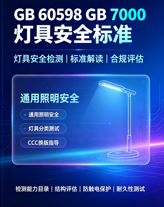 IEC60598/GB7000 灯具安规标准咨询｜全品类灯具 CCC 检测标准匹配指导