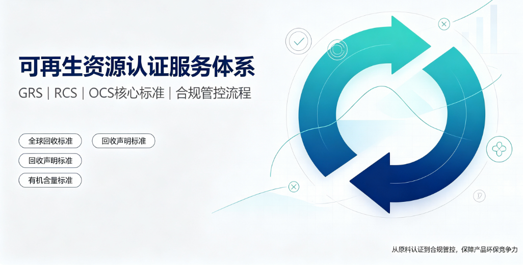 可再生资源认证服务（GRS 全球回收标准 / RCS 回收声明标准 / OCS 有机含量标准）
