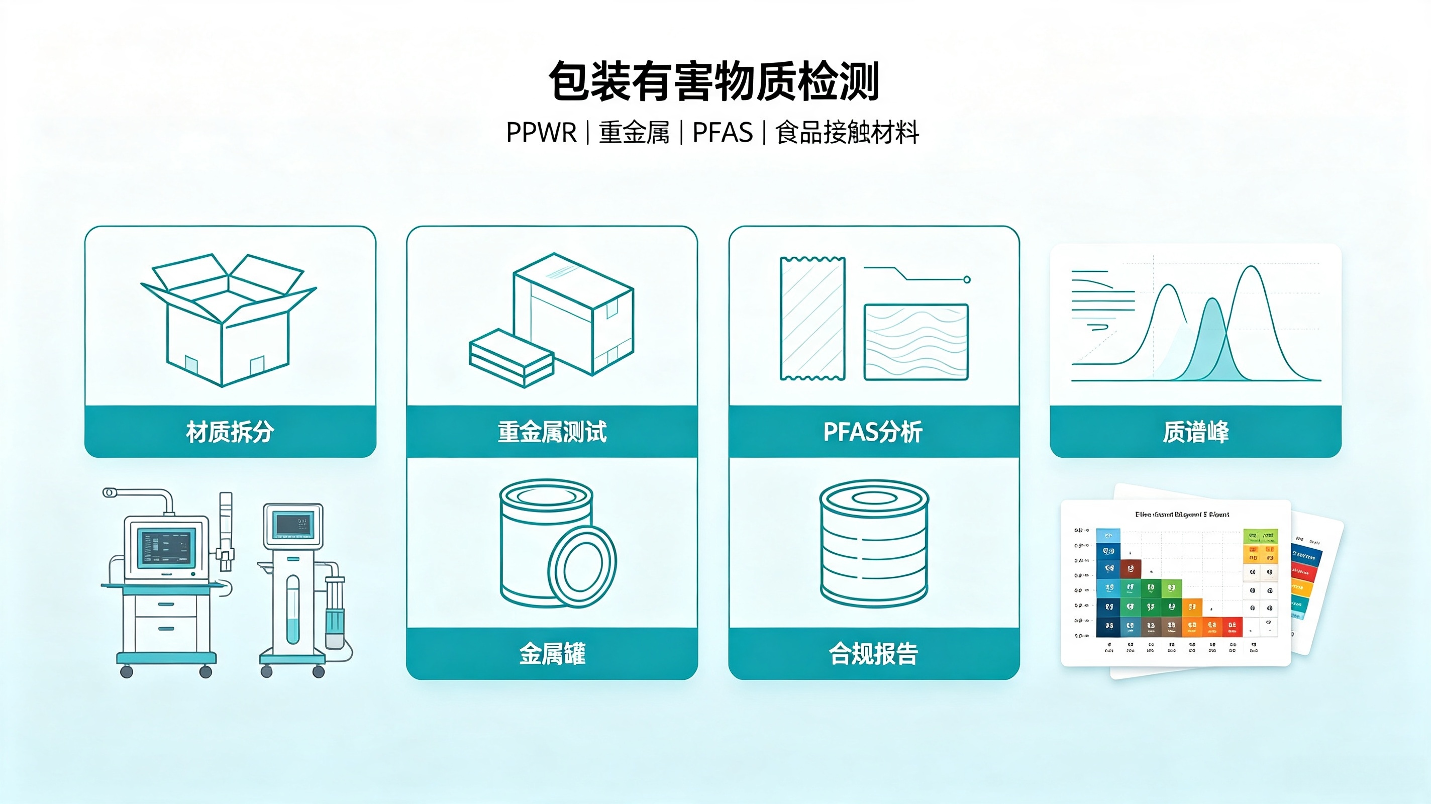 欧盟 PPWR 包装法规检测｜重金属（铅、镉、汞、六价铬）& PFAS（食品接触）合规解读