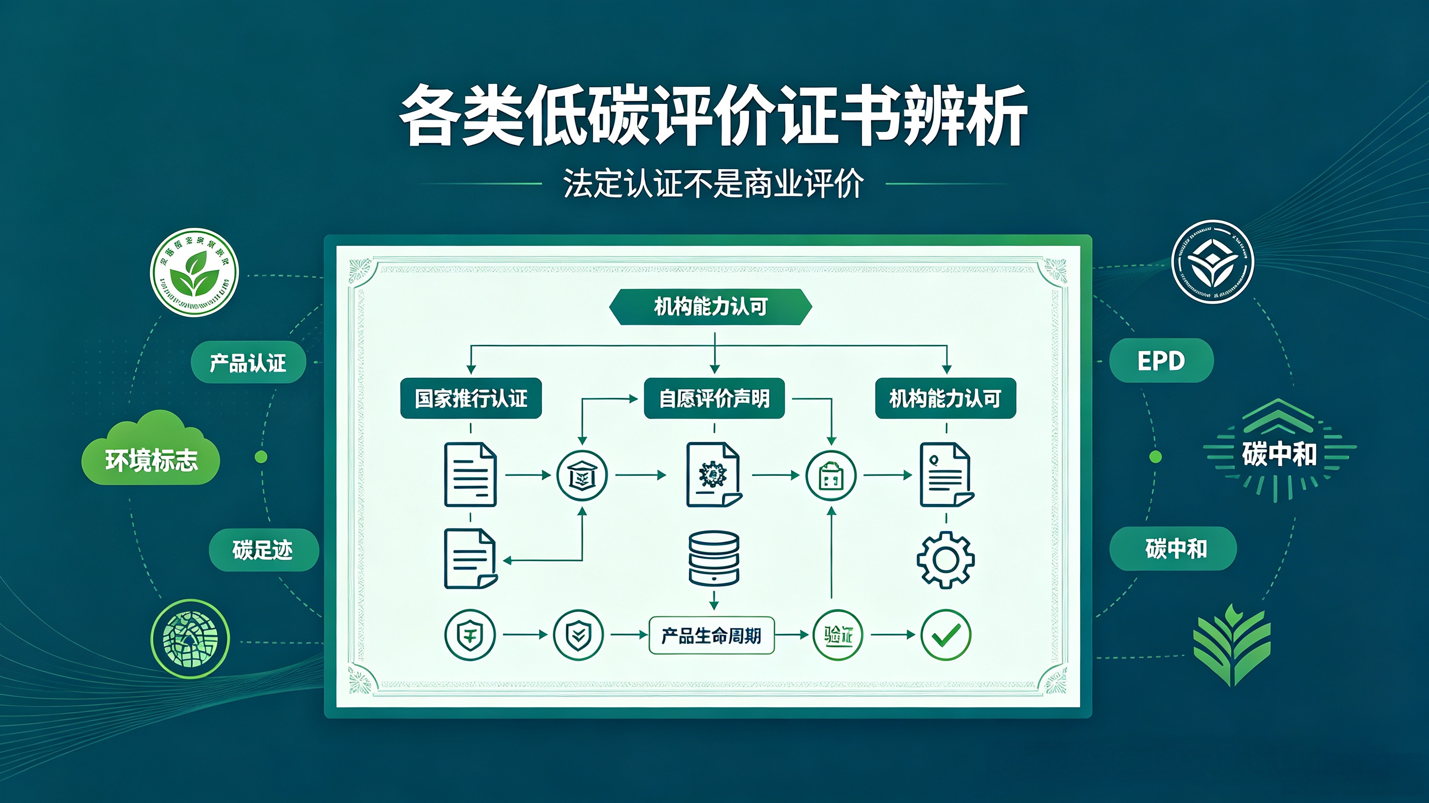 低碳产品资质机构--各种评价证书