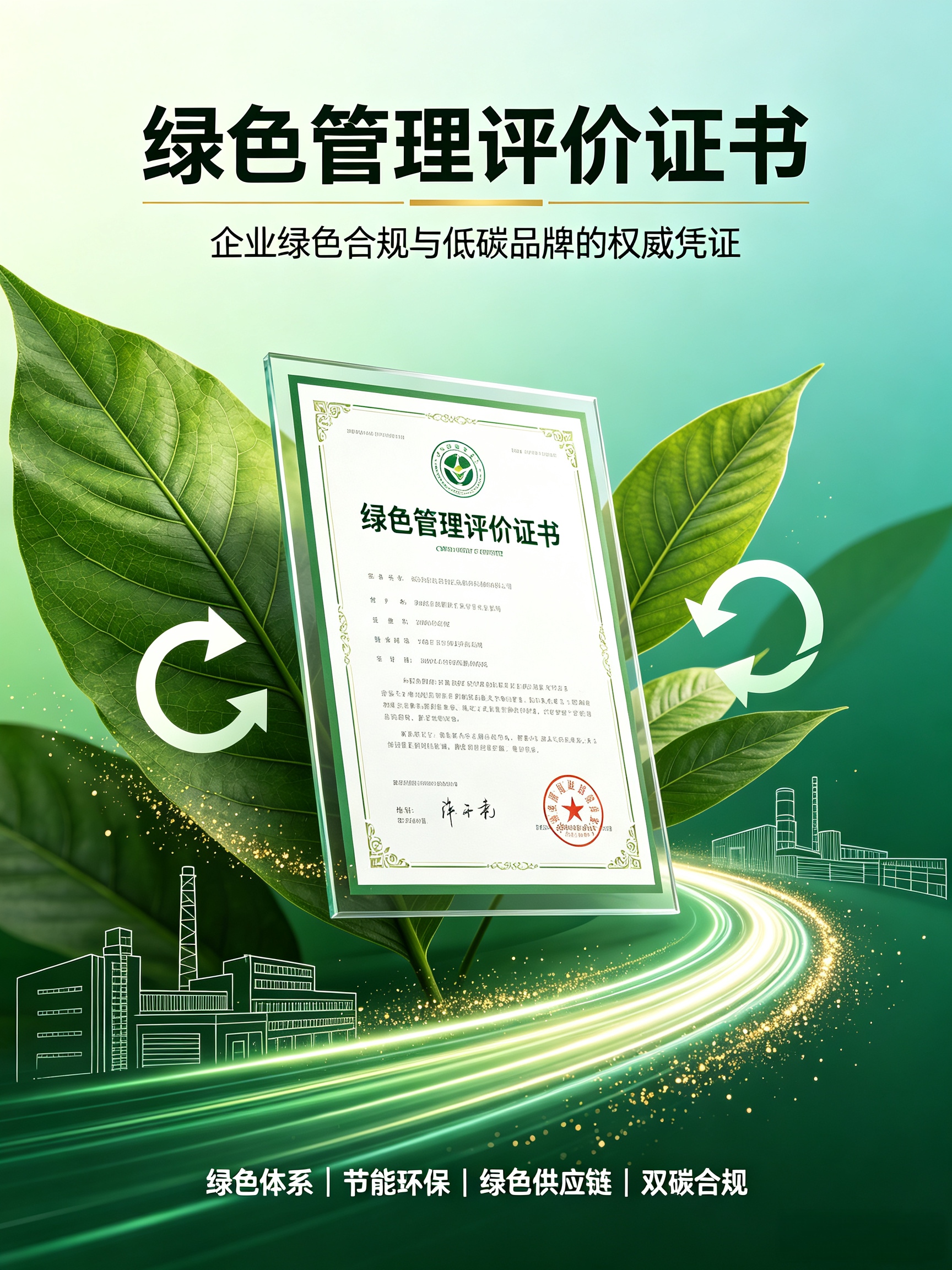 绿色管理评价证书｜企业绿色合规、低碳品牌、绿色供应链必备资质