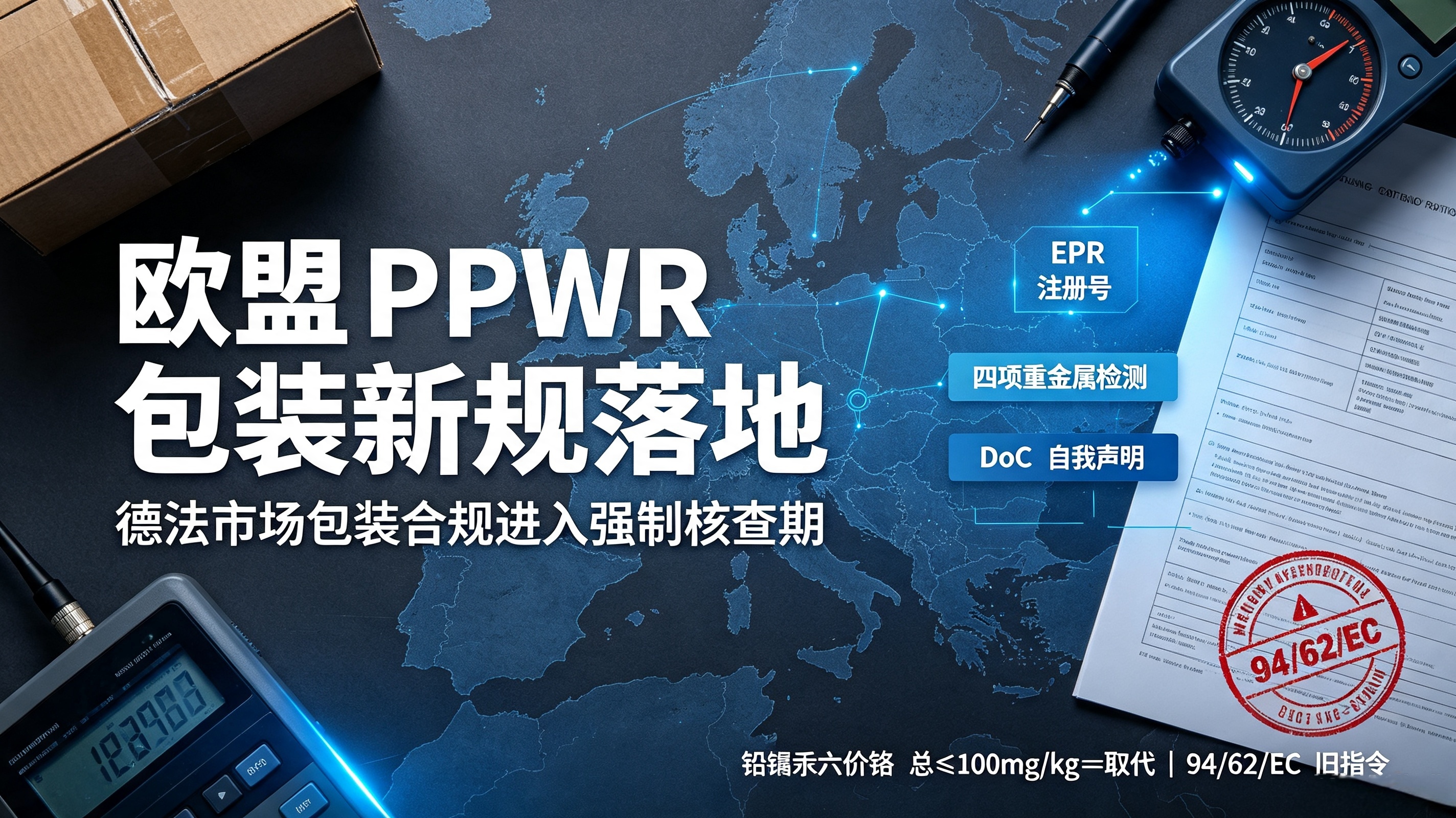 欧盟 PPWR 包装新规落地｜德法市场 EPR 注册号、包装重金属四项检测成准入硬性门槛