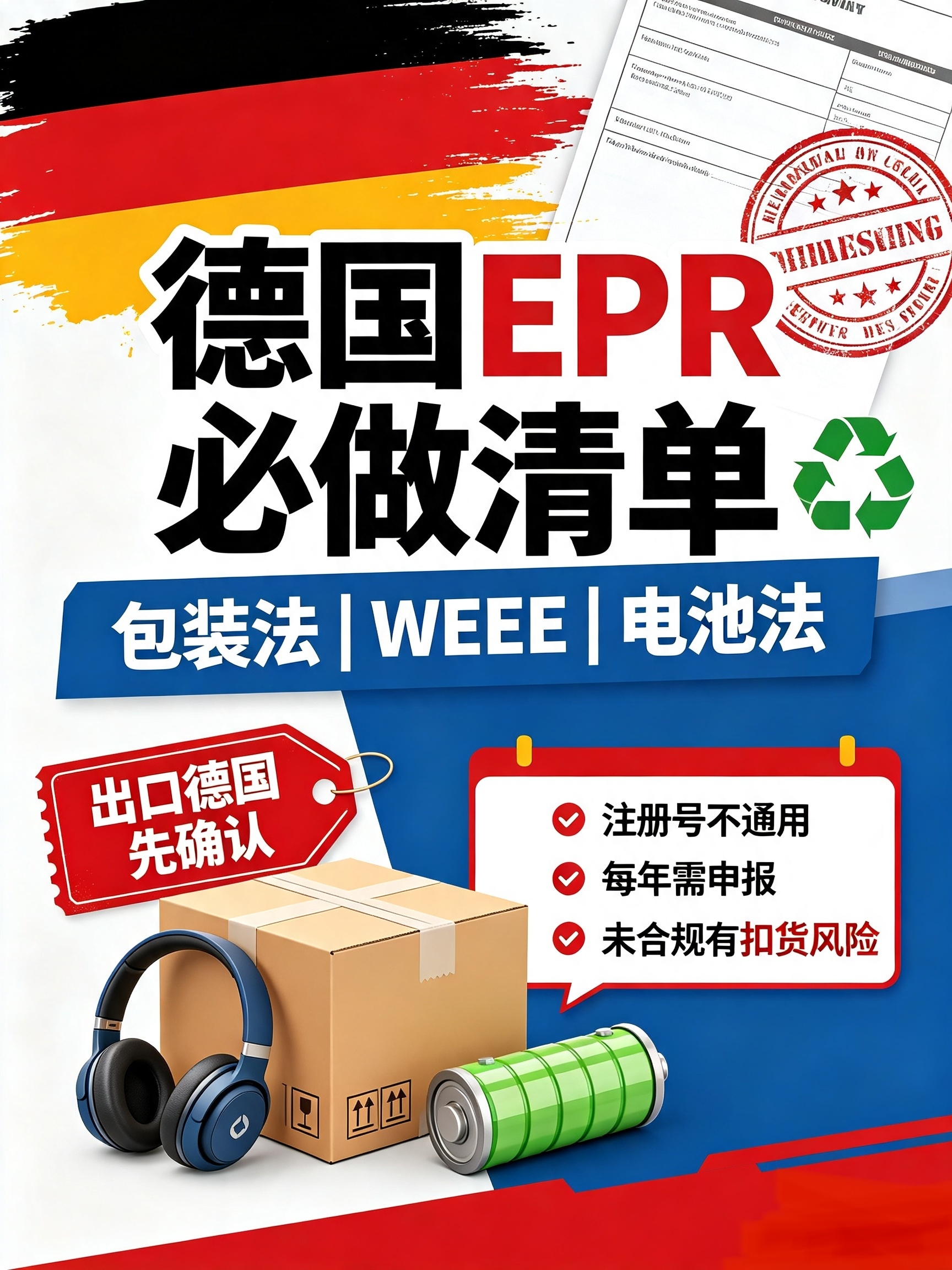 跨境出口德国必看｜德国 EPR 注册全解析，哪些卖家需要办理？